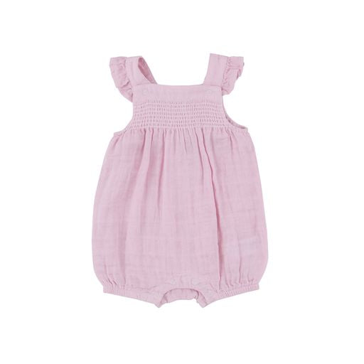 Smocked Front Overall Shortie - JoeyRae