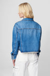 Denim Crop Jacket Sherpa - JoeyRae