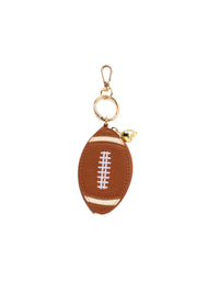Football Zip Pouch Bag Charm Key Ring