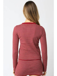 Greta Stripe Knit Top - JoeyRae
