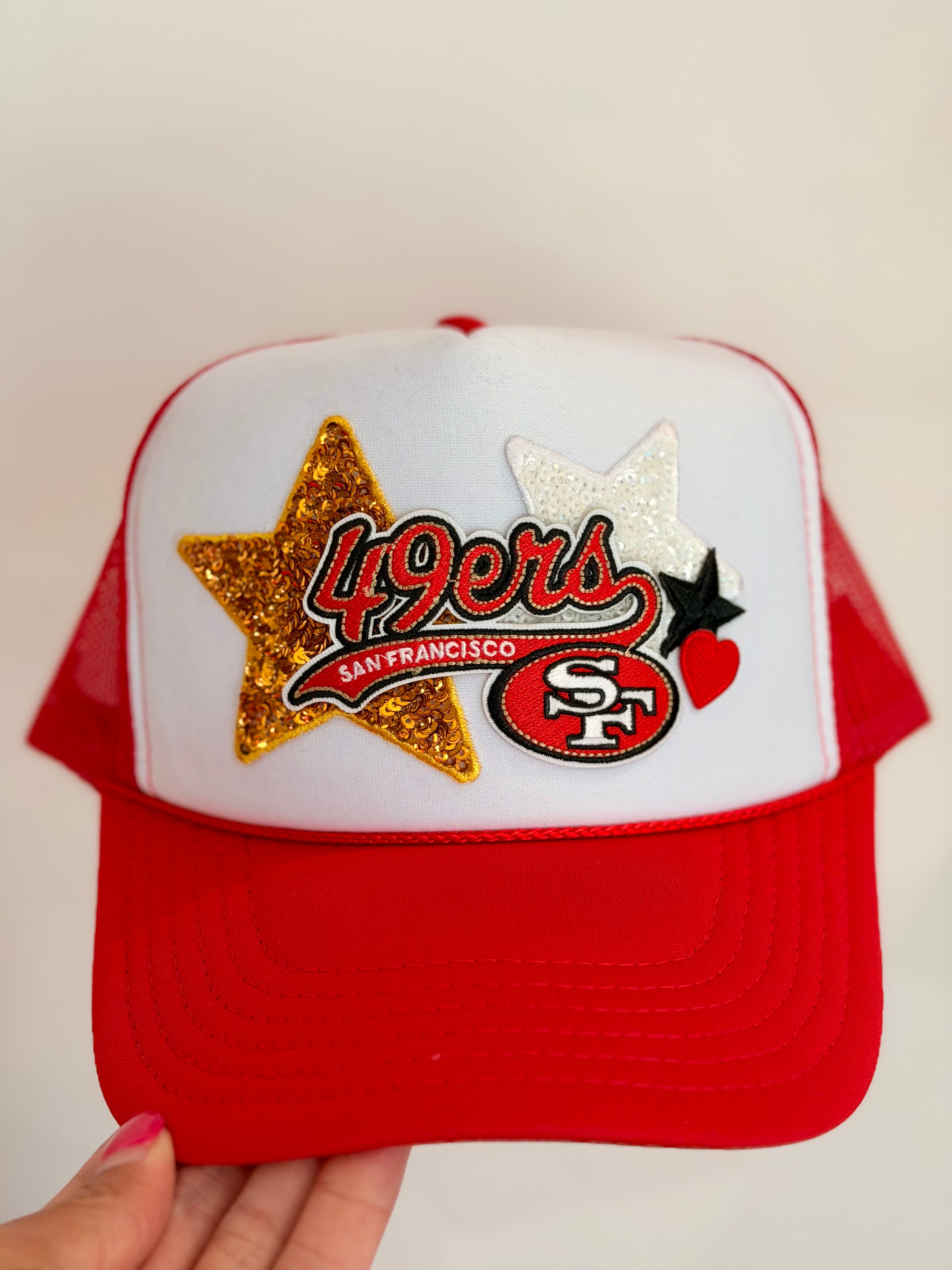 49ers Sparkled Trucker Hat - JoeyRae