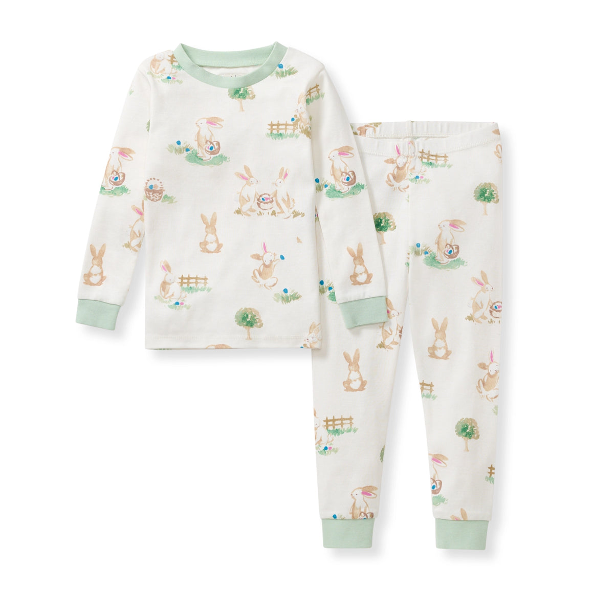 Bunny Egg Hunt Organic Cotton Pajama Set - JoeyRae