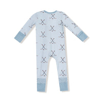 Hockey Stone Blue 2 Way Zipper Romper