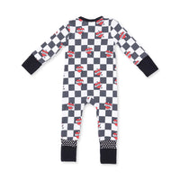 Black Heart Tattoo Check Convertible Romper
