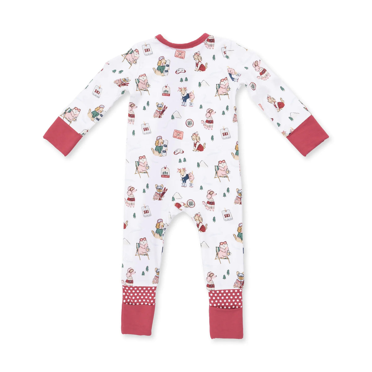 Winter Sports Dogs Pink Convertible Romper - JoeyRae