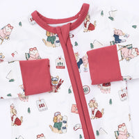 Winter Sports Dogs Pink Convertible Romper - JoeyRae