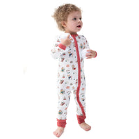 Winter Sports Dogs Pink Convertible Romper - JoeyRae