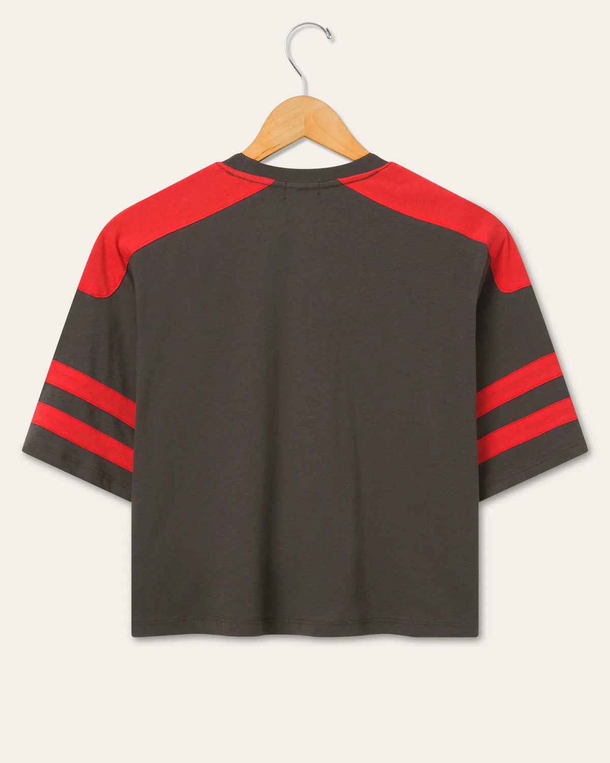 49ers Bling Striped Crop Tee - JoeyRae