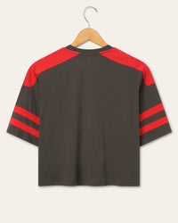 49ers Bling Striped Crop Tee - JoeyRae