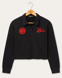 San Francisco 49ers Polo Crop Fleece - JoeyRae
