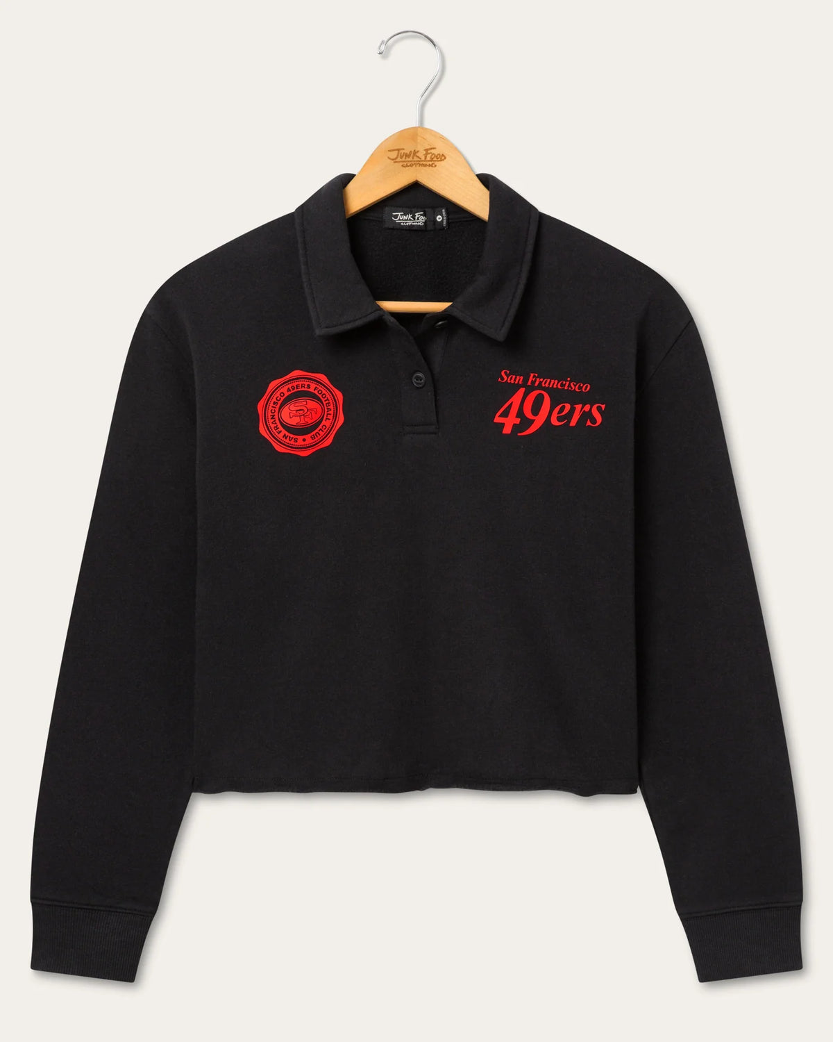San Francisco 49ers Polo Crop Fleece - JoeyRae