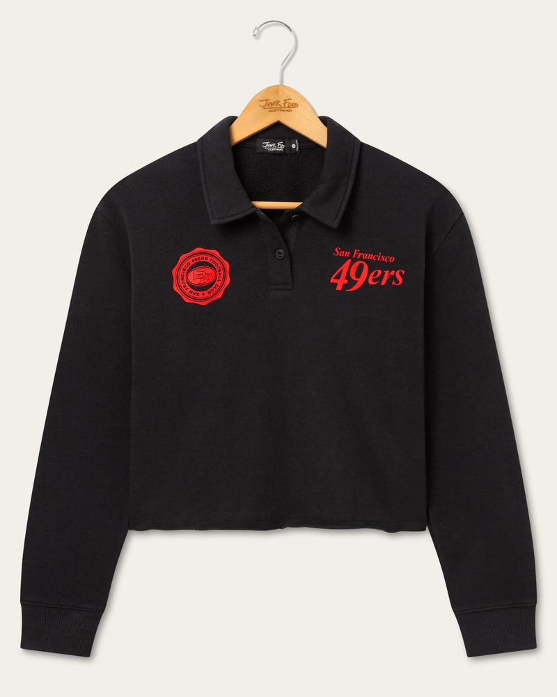 San Francisco 49ers Polo Crop Fleece - JoeyRae