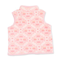Pink Southwest Micro Fleece Zip Vest - JoeyRae