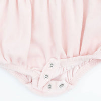 Velour Soft Pink Peter Pan Collar Bubble - JoeyRae