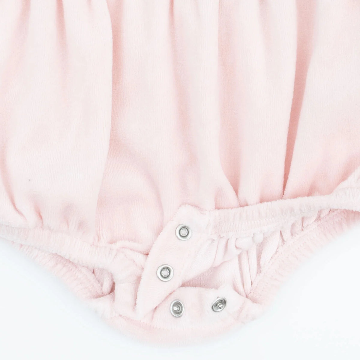 Velour Soft Pink Peter Pan Collar Bubble - JoeyRae