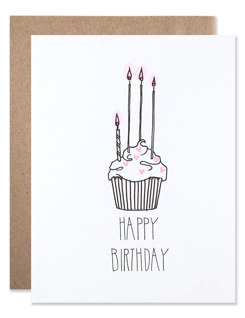 Birthday Heart Cupcake Card - JoeyRae