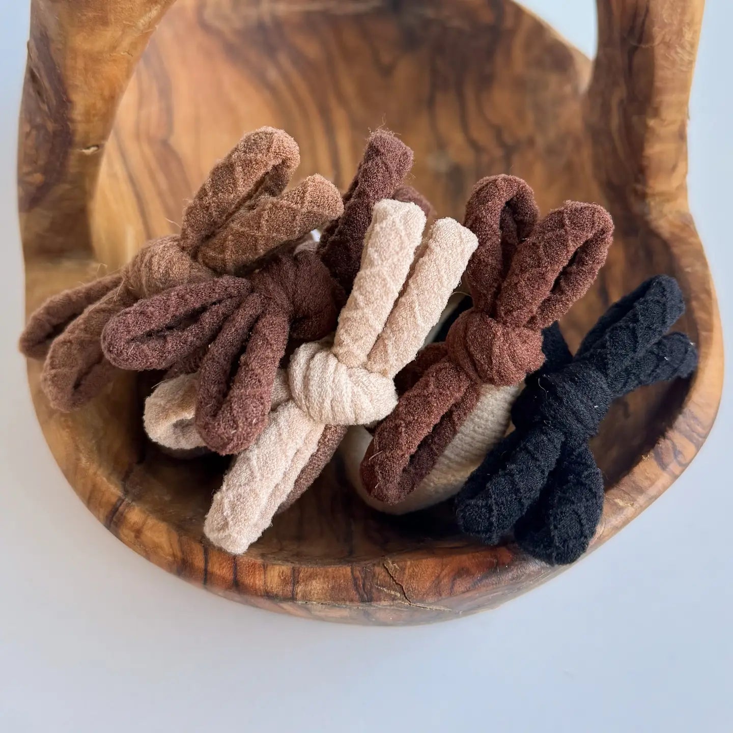 Seamless Bow Hair Ties Set of 5