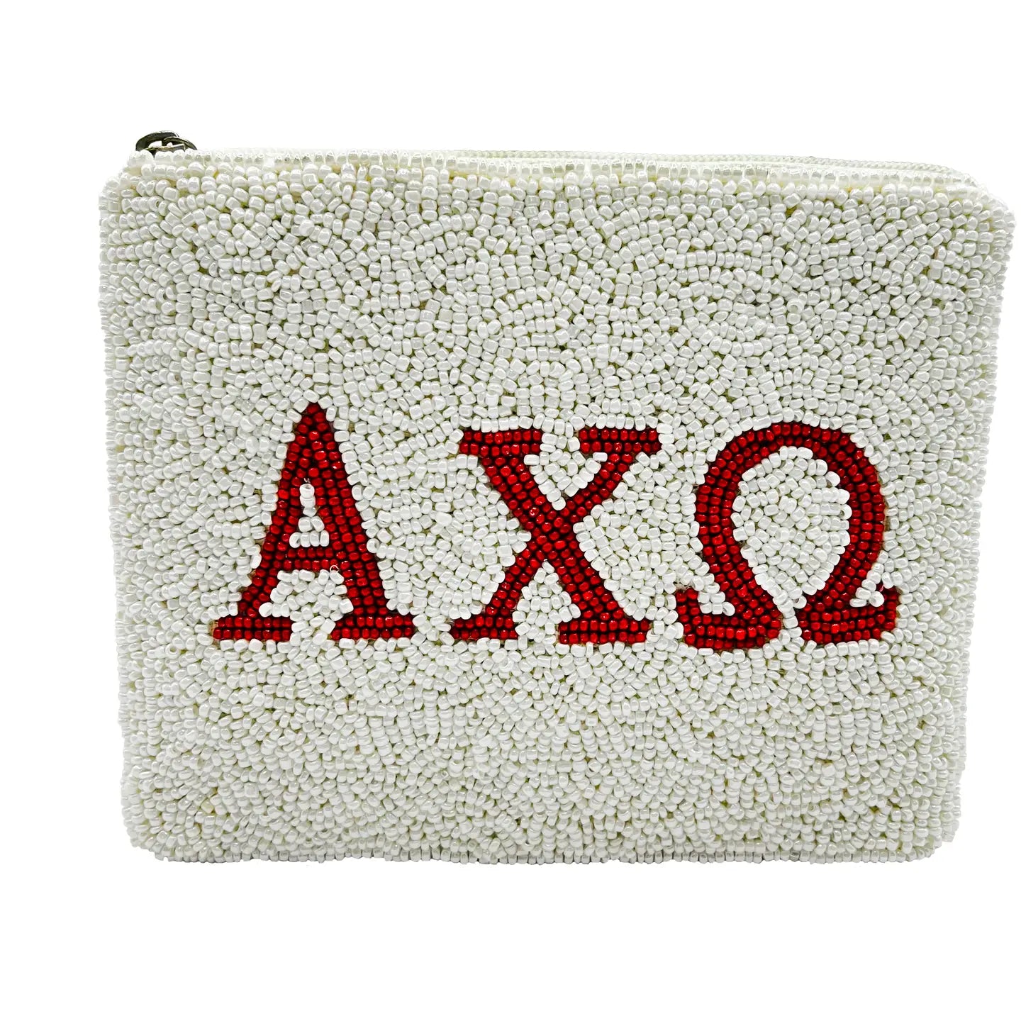 Alpha Chi Omega Beaded Coin Pouch