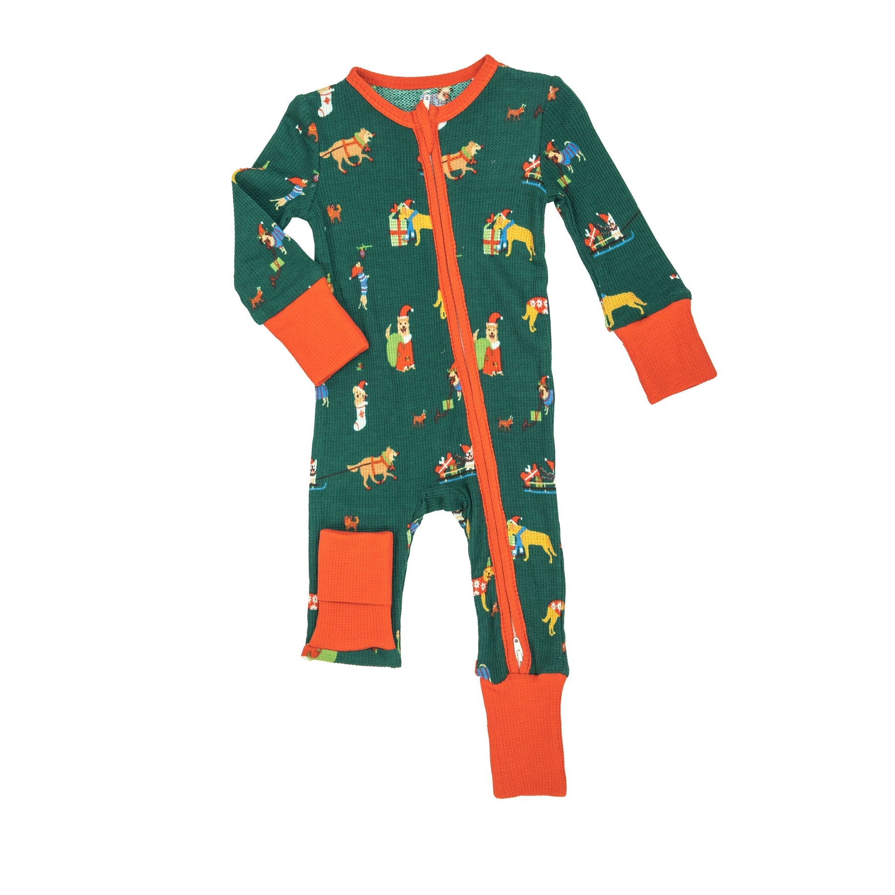 2 Way Zipper Romper Doggie Christmas - JoeyRae