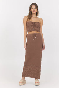 Pecan Crochet Tube Top