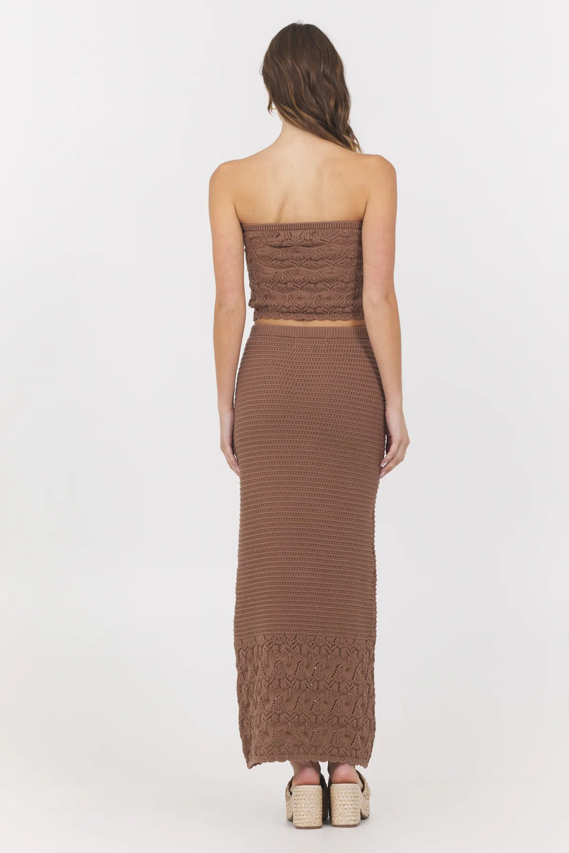 Pecan Crochet Tube Top