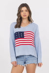 American Flag Graphic Sweater