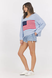 American Flag Graphic Sweater