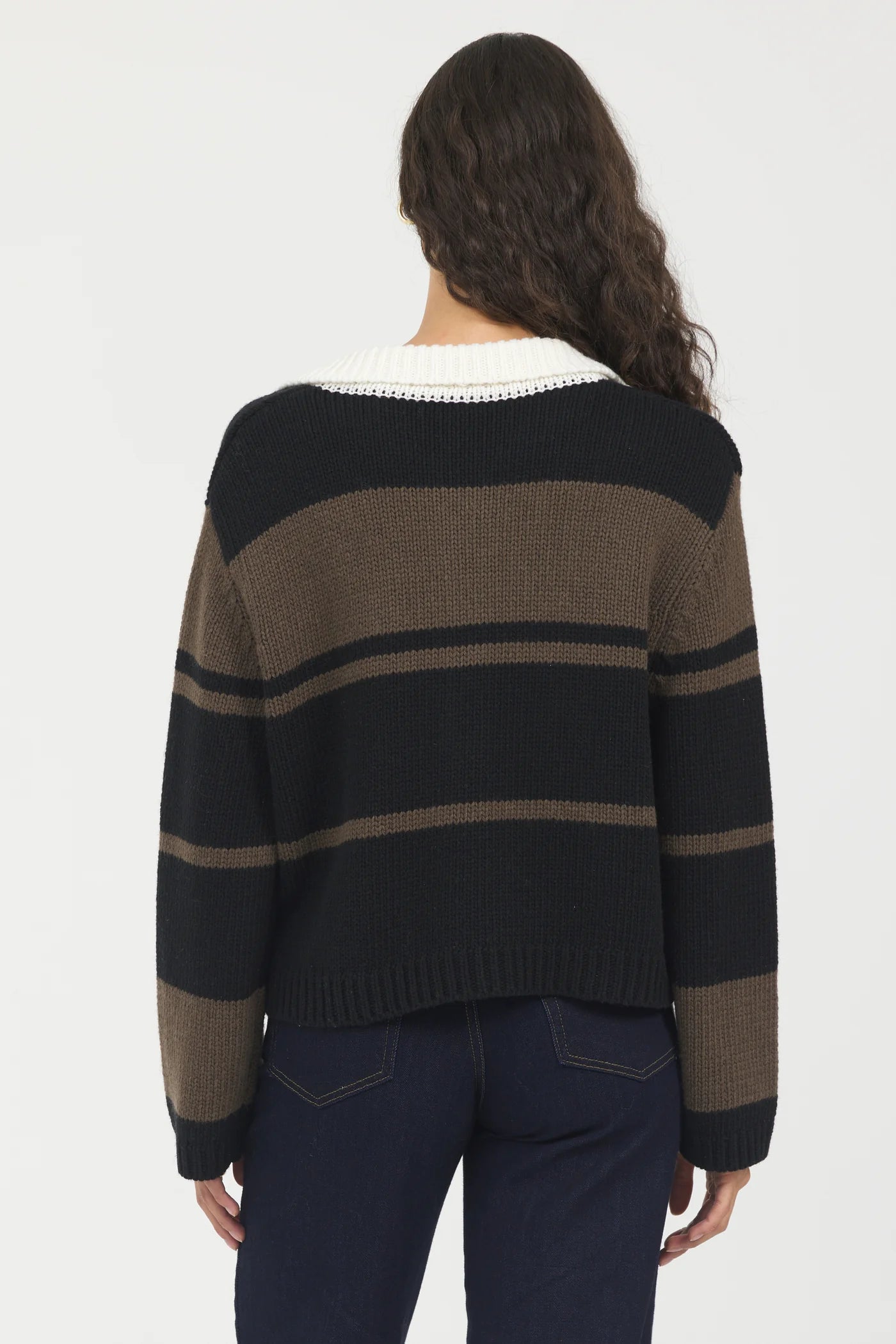 Woodland Stripe Collared Sweater - JoeyRae