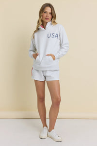 USA Embroidered Surf Wash Hoodie