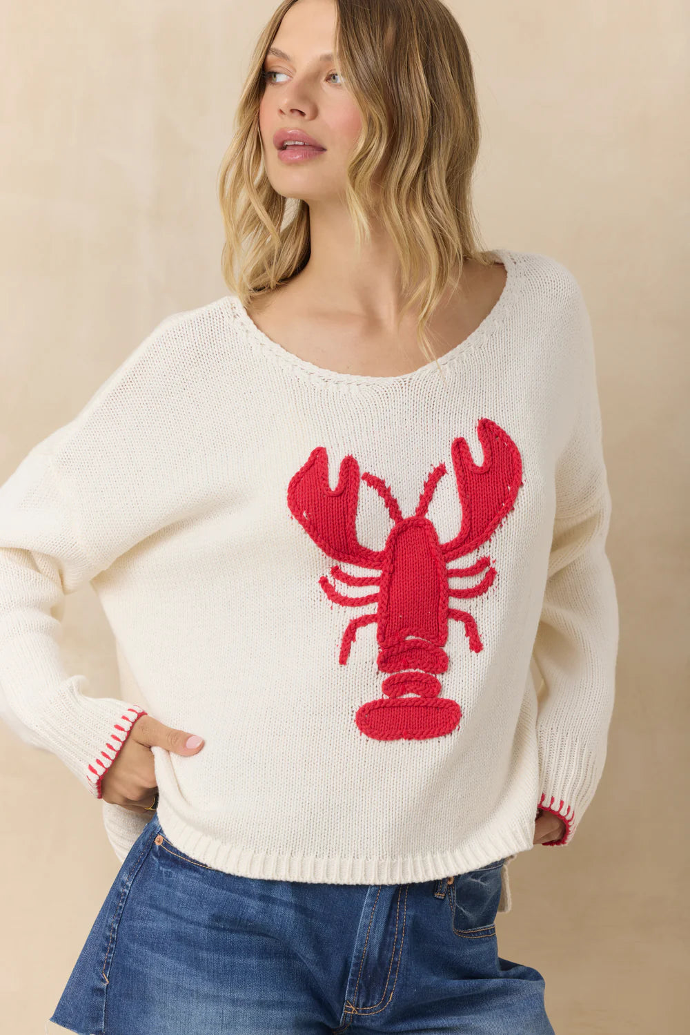 Whipstitch Lobster Sweater - JoeyRae