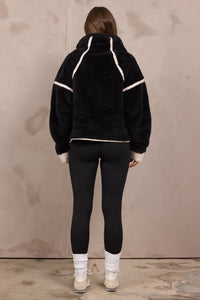 Contrast Binding Sherpa Quarter Zip - JoeyRae