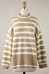 Striped Tunic Pullover Sweater