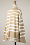 Striped Tunic Pullover Sweater