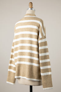 Striped Tunic Pullover Sweater