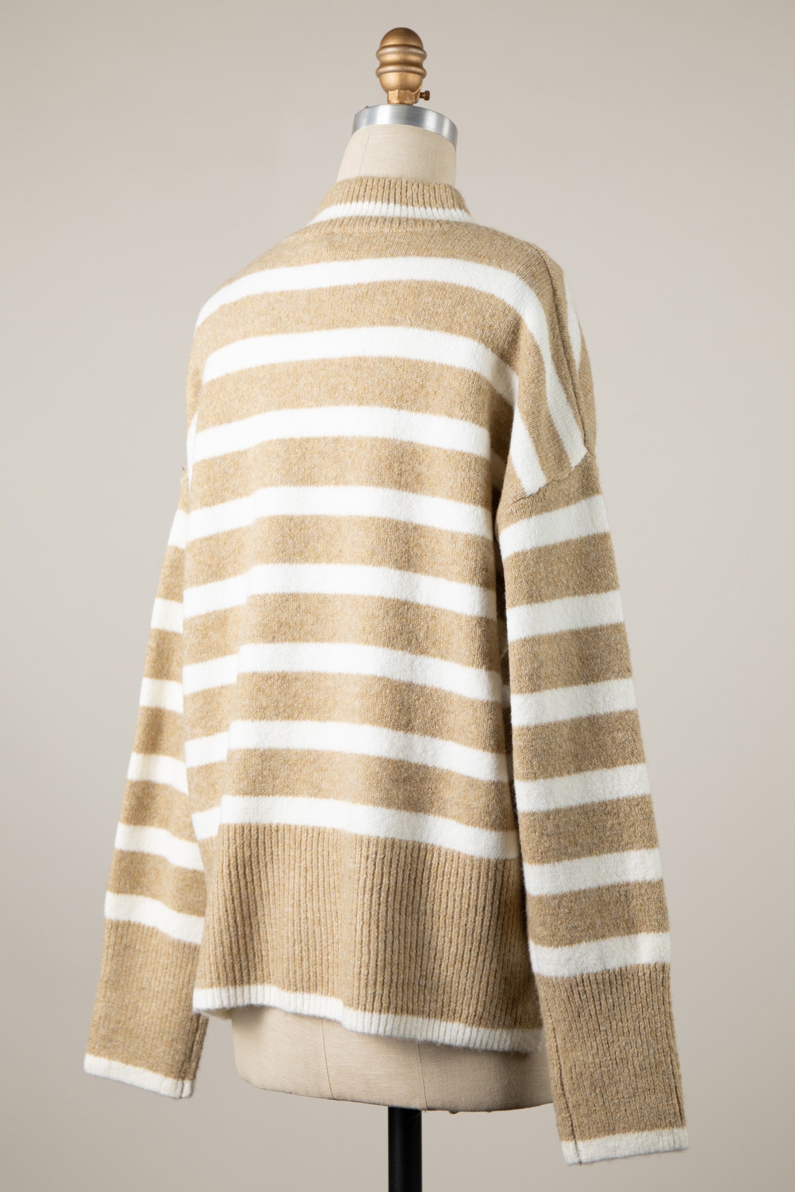 Striped Tunic Pullover Sweater