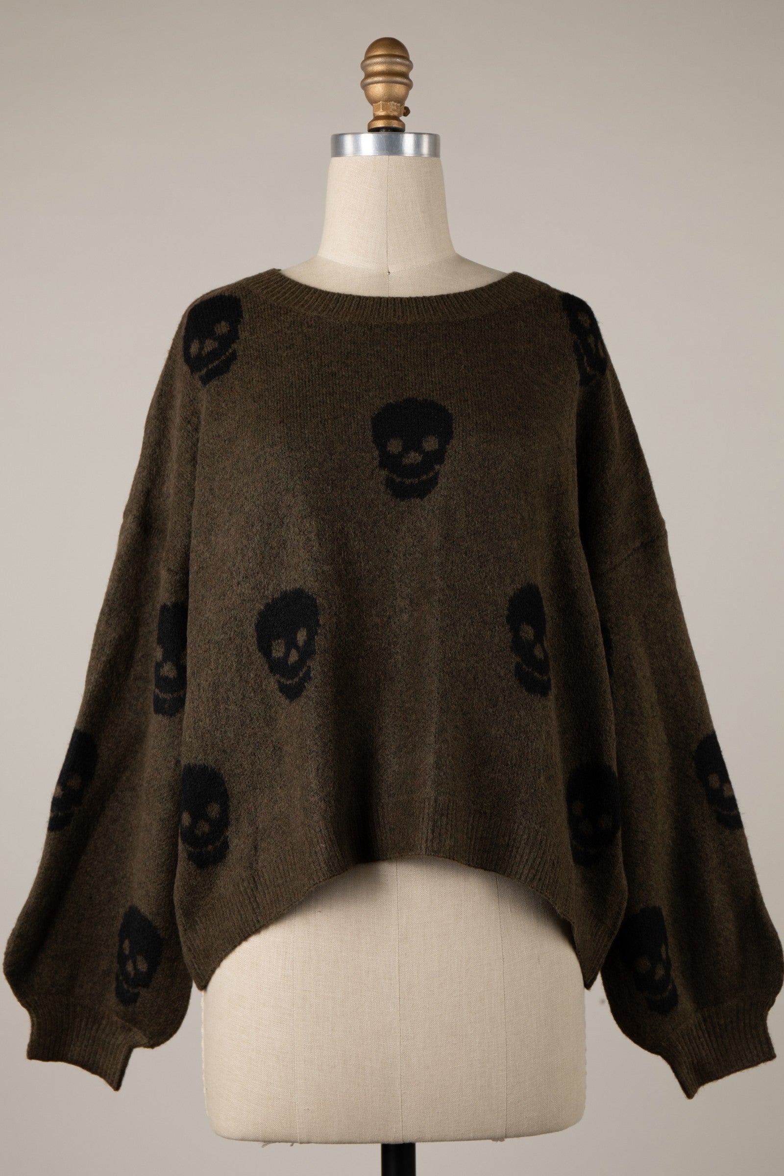 Skull Pattern Oversized Sweater