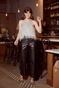 Bijou Feather Top Pewter - JoeyRae