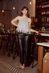Bijou Feather Top Pewter - JoeyRae