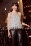 Bijou Feather Top Pewter - JoeyRae