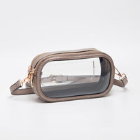 Double Zipper Oval Clear Purse