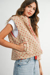 Floral Fleece Sleeveless Vest