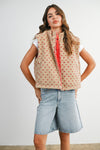 Floral Fleece Sleeveless Vest