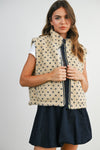 Floral Fleece Sleeveless Vest