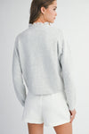 Brynn Long Sleeve Ruffle Trim Cardigan