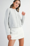 Brynn Long Sleeve Ruffle Trim Cardigan