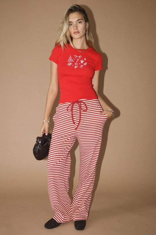 Holly Jolly Icon Sketch Baby Tee