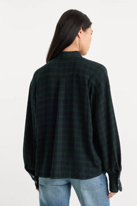The Crinkle Easy Shirt Forest Plaid - JoeyRae