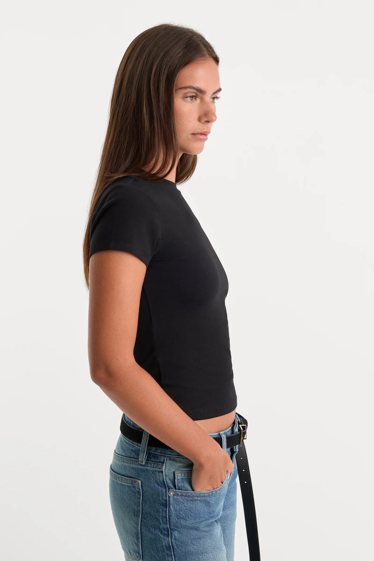The Baby Tee Black - JoeyRae