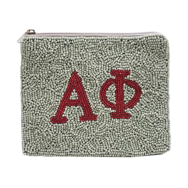 Alpha Pi Beaded Coin Pouch - JoeyRae