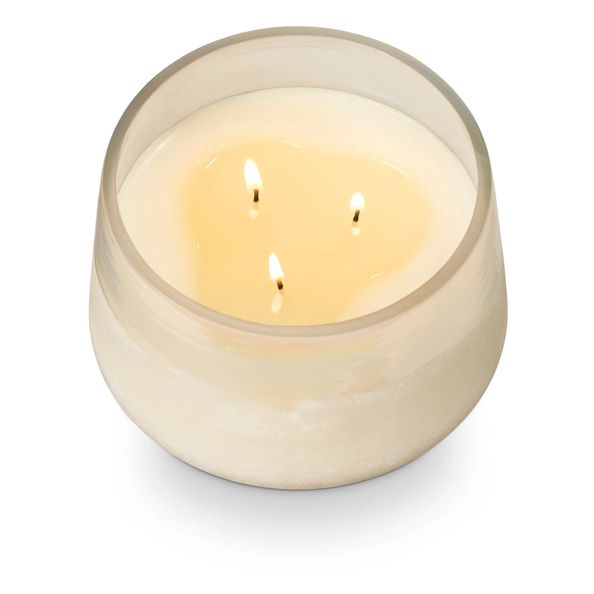 Winter White Large Baltic Glass Candle - JoeyRae